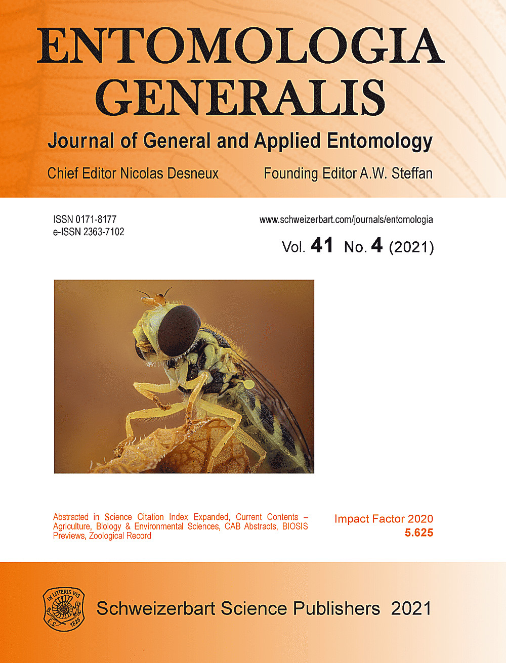 Cover image of: Entomologia Generalis Volume 41 Number 4