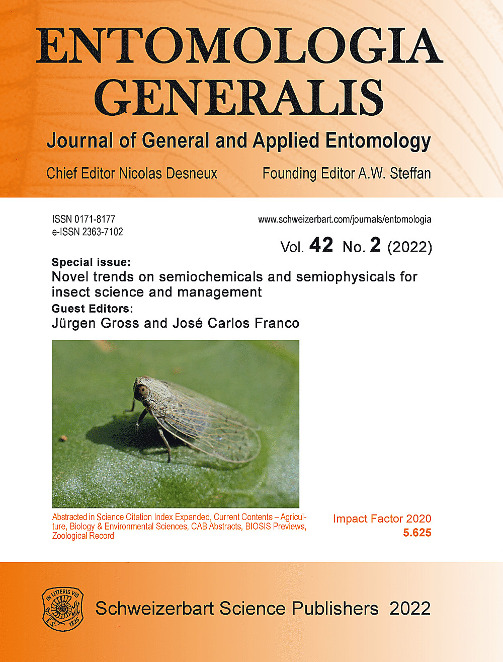 Cover image of: Special Issue: <br>
Novel trends on semiochemicals and semiophysicals for insect science and management