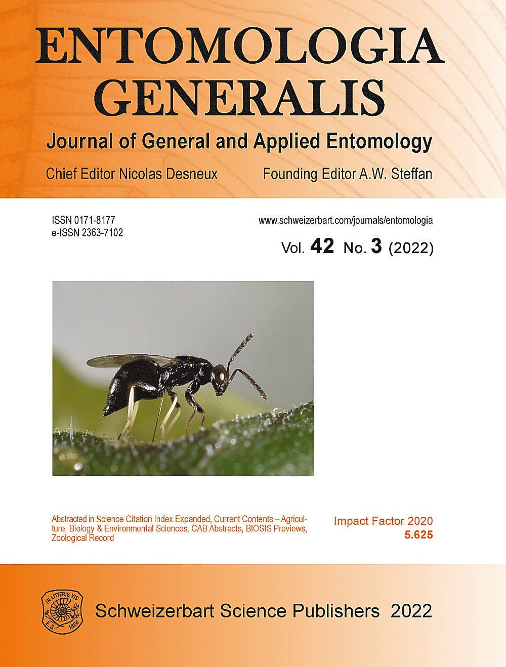 Cover image of: Entomologia Generalis Volume 42 Number 3