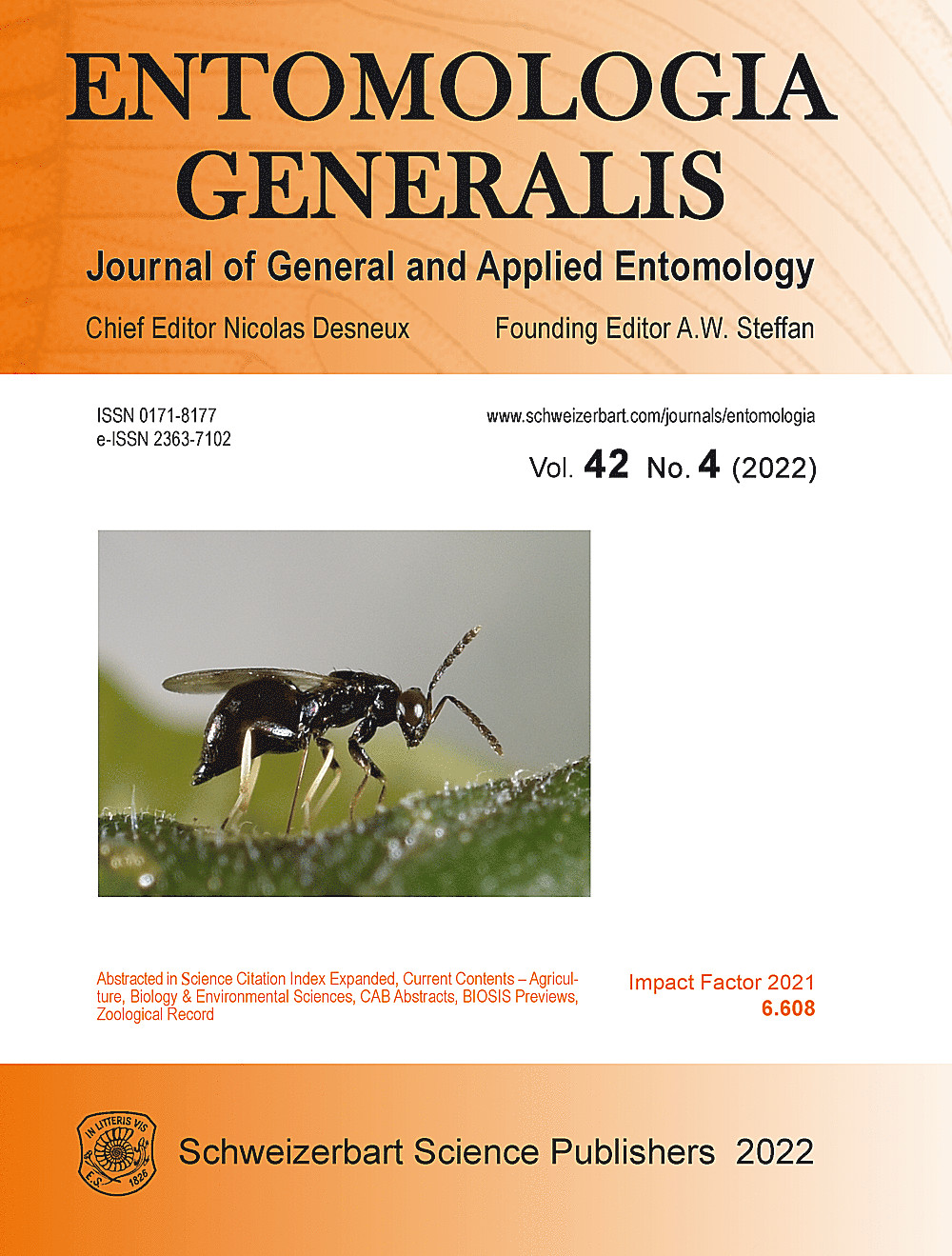 Cover image of: Entomologia Generalis Volume 42 Number 4