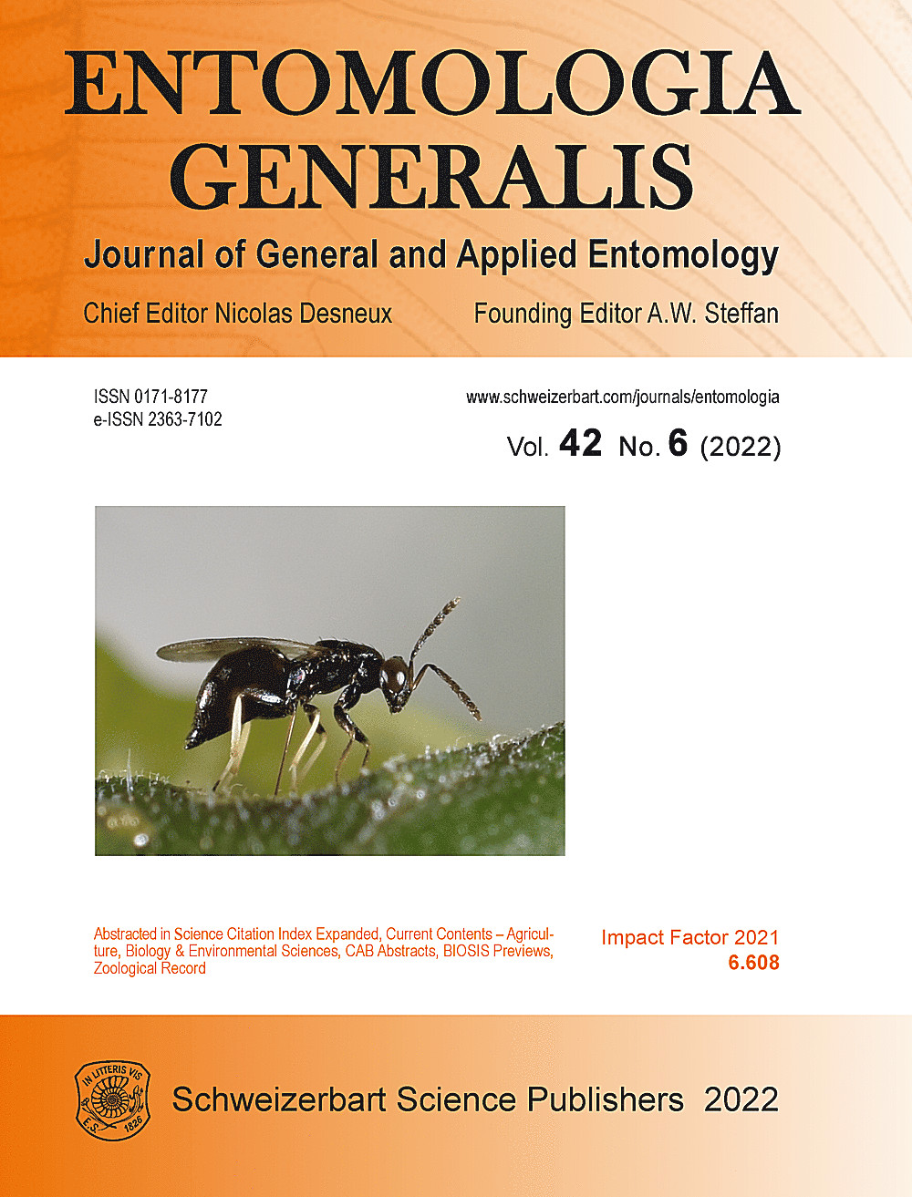 Cover image of: Entomologia Generalis Volume 42 Number 6