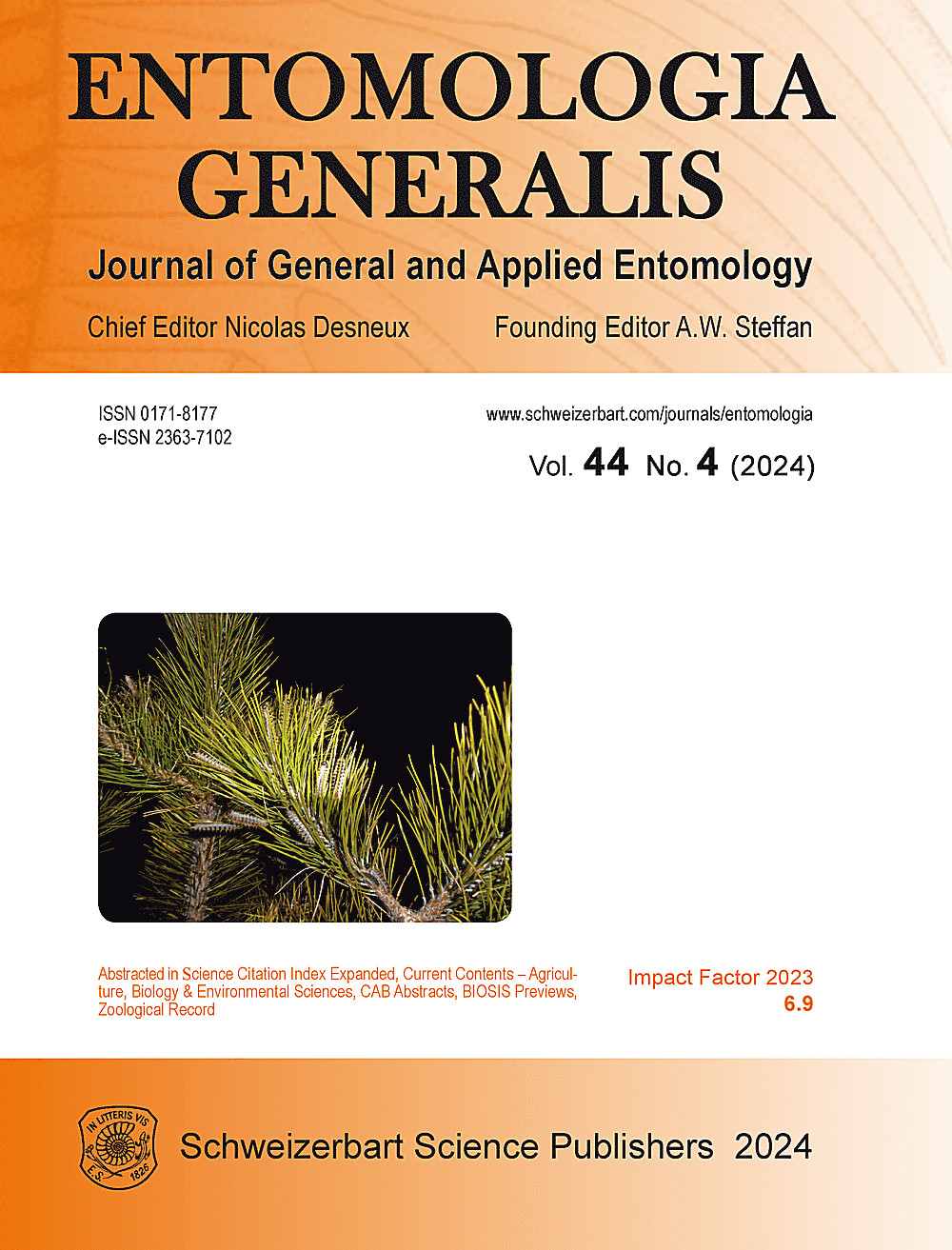Cover image of: Entomologia Generalis Volume 44 Number 4