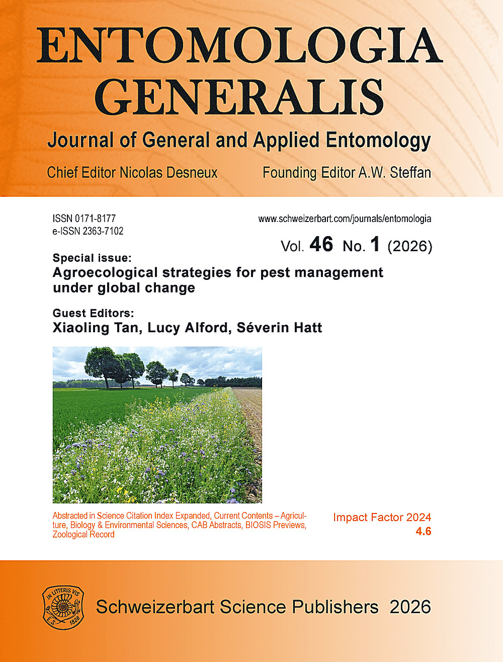 Cover image of: Entomologia Generalis Volume 46 Number 1