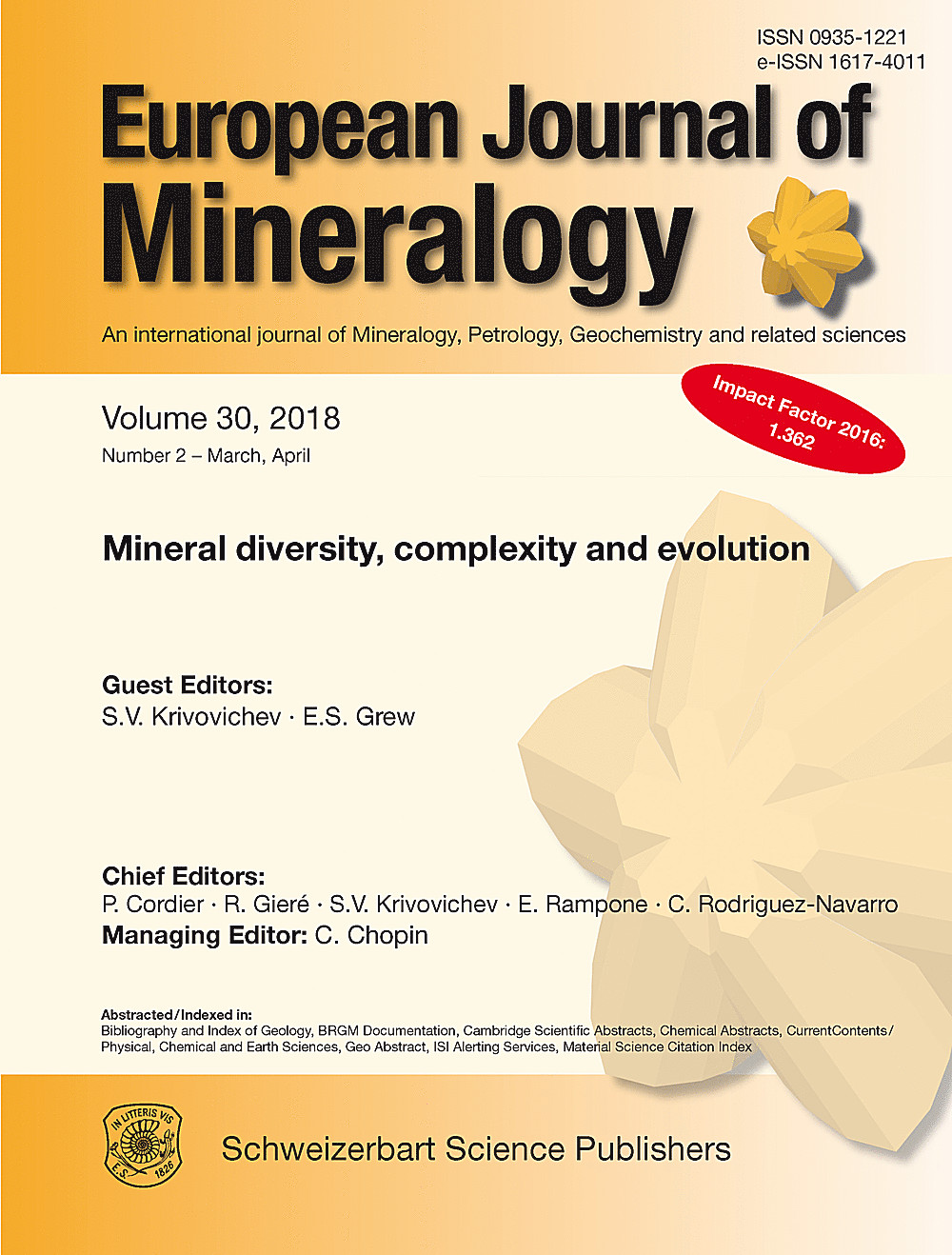 Cover image of: Mineral diversity, complexity and evolution