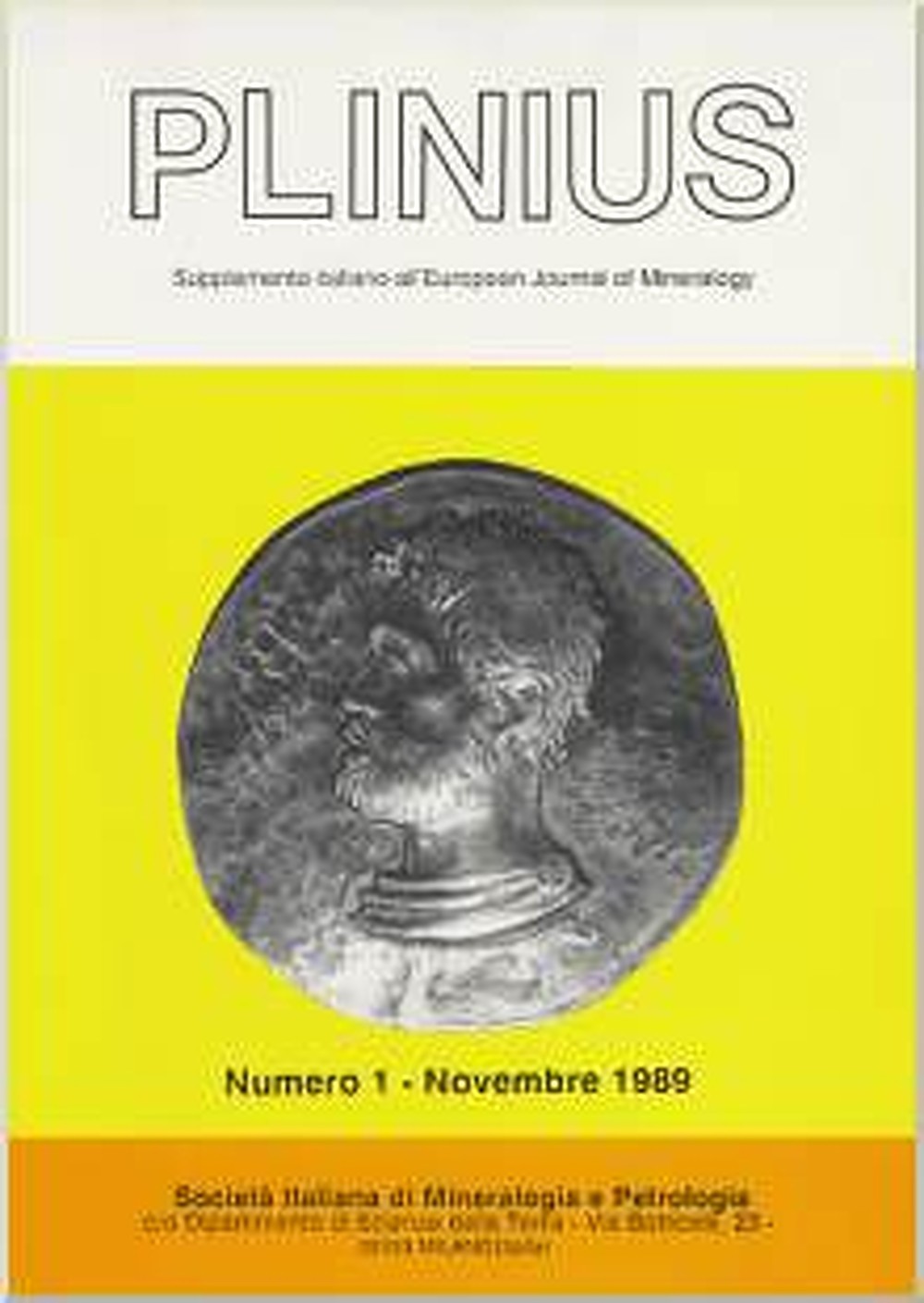 Cover image of:  - Plinius Supplemento italiano all'European Journal of Mineralogy