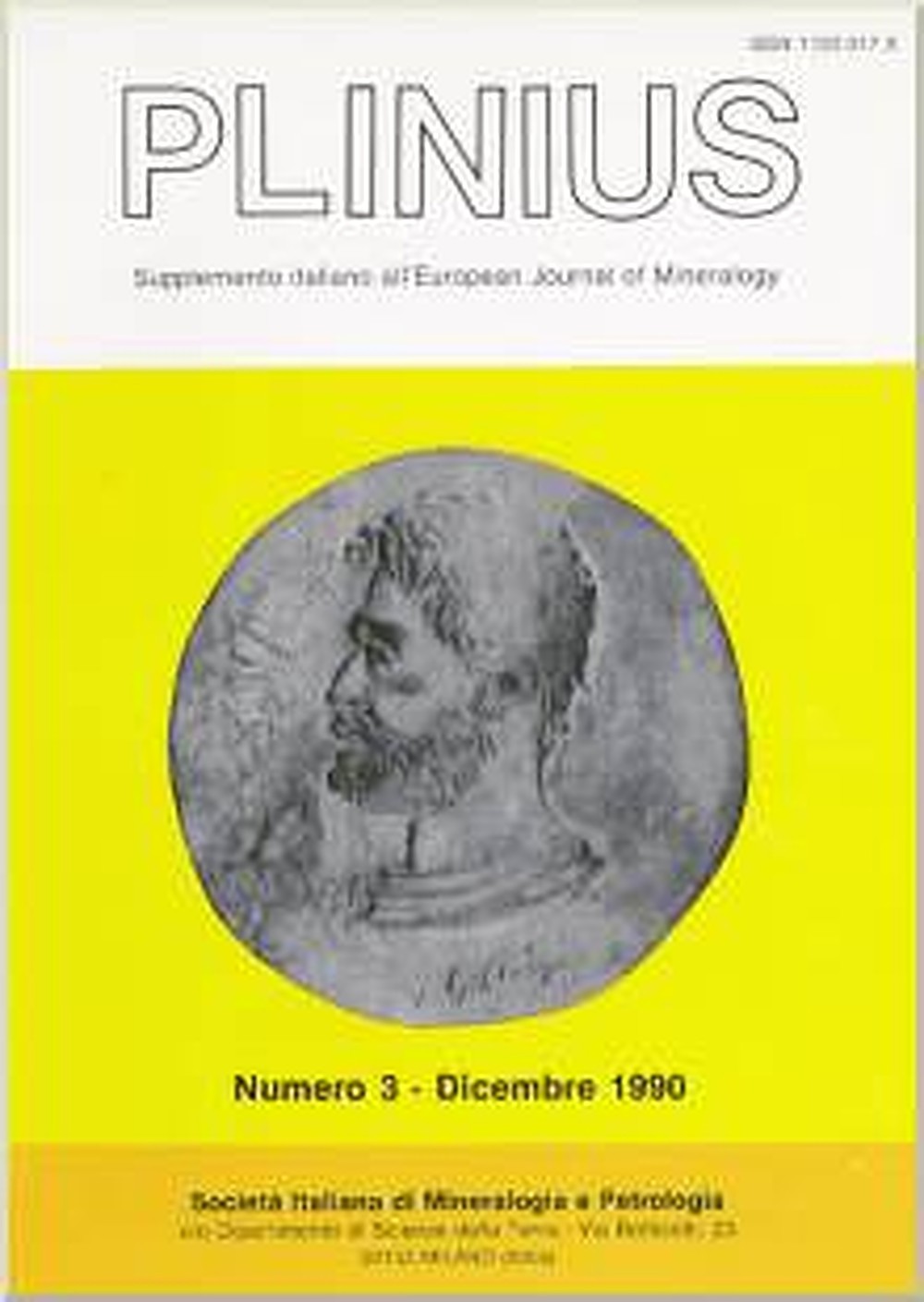 Cover image of:  - Plinius Supplemento italiano all'European Journal of Mineralogy