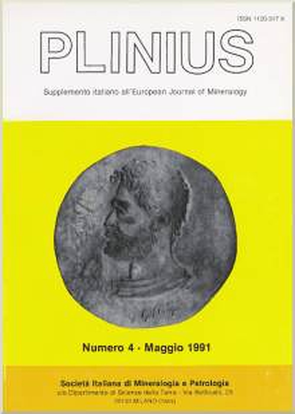 Cover image of:  - Plinius Supplemento italiana all'European Journal of Mineralogy