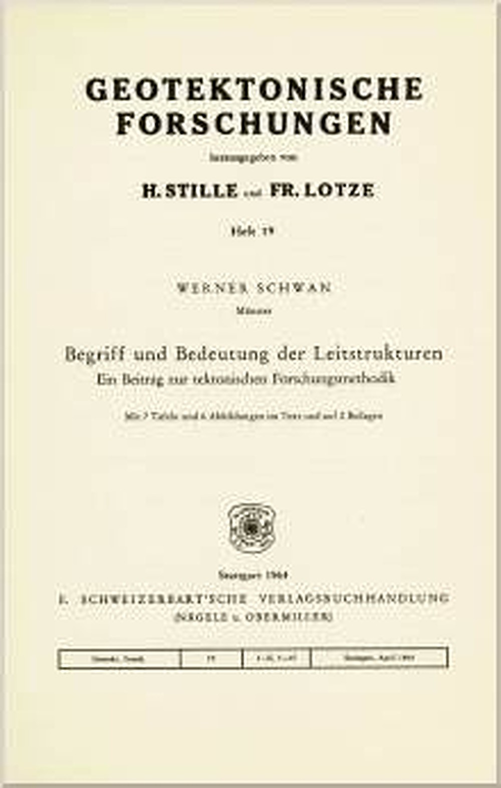 Cover image of: Werner Schwan - Begriff und Bedeutung der Leitstrukturen Ein Beitrag zur tektonischen Forschungsmethodik