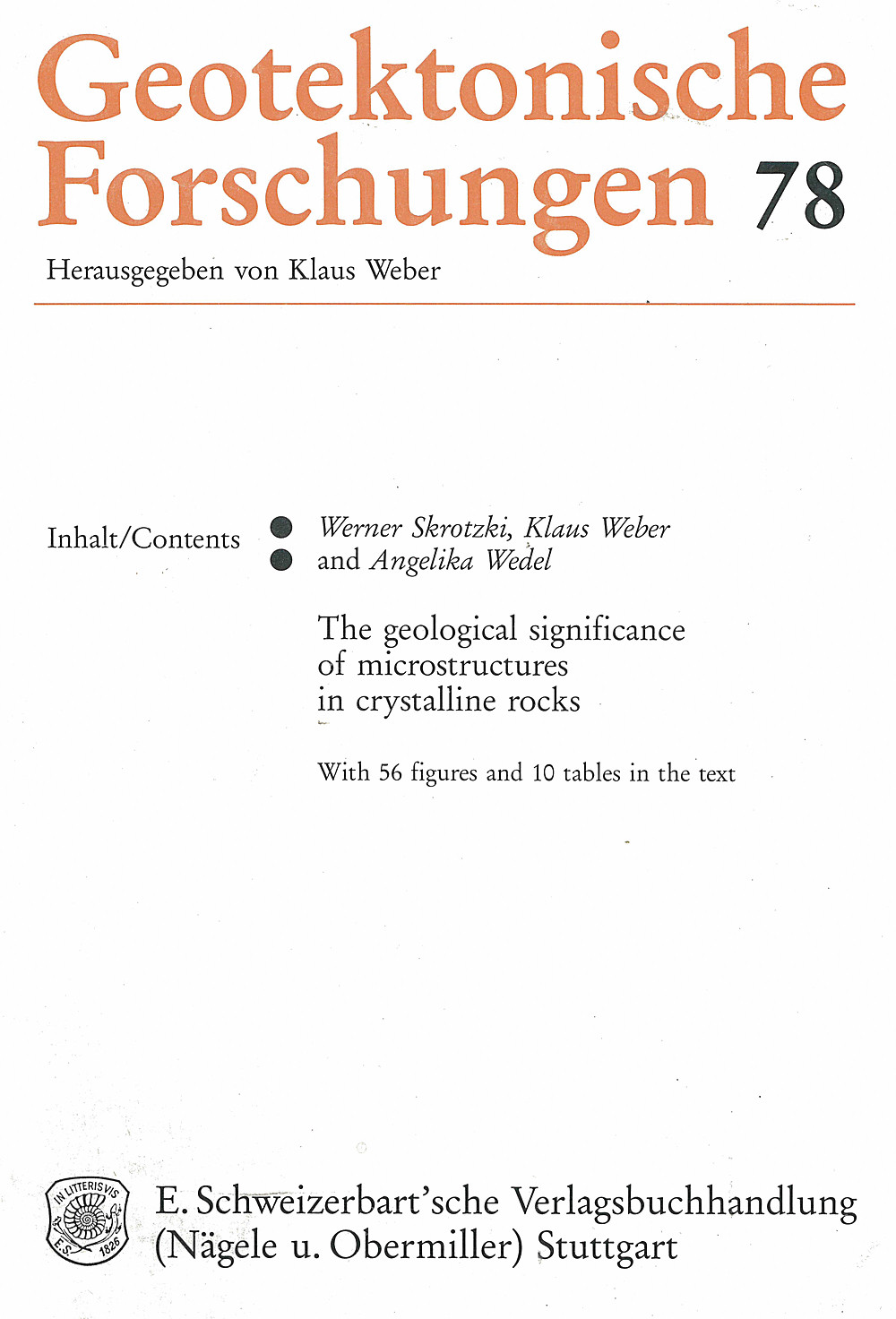 Cover image of:  - The geological significance of microstructures in crystalline rocks 