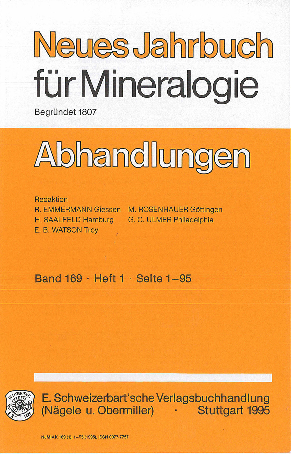 Cover image of: Neues Jahrbuch für Mineralogie