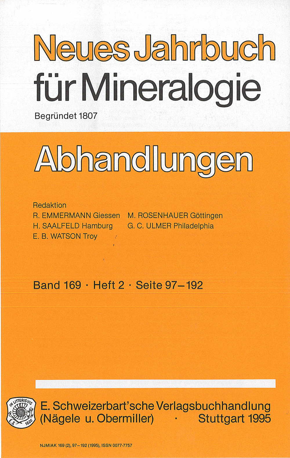 Cover image of: Neues Jahrbuch für Mineralogie