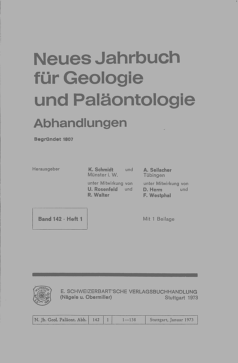 Cover image of: Neues Jahrbuch für Geologie und Paläontologie - Abhandlungen Band 142 Heft 1