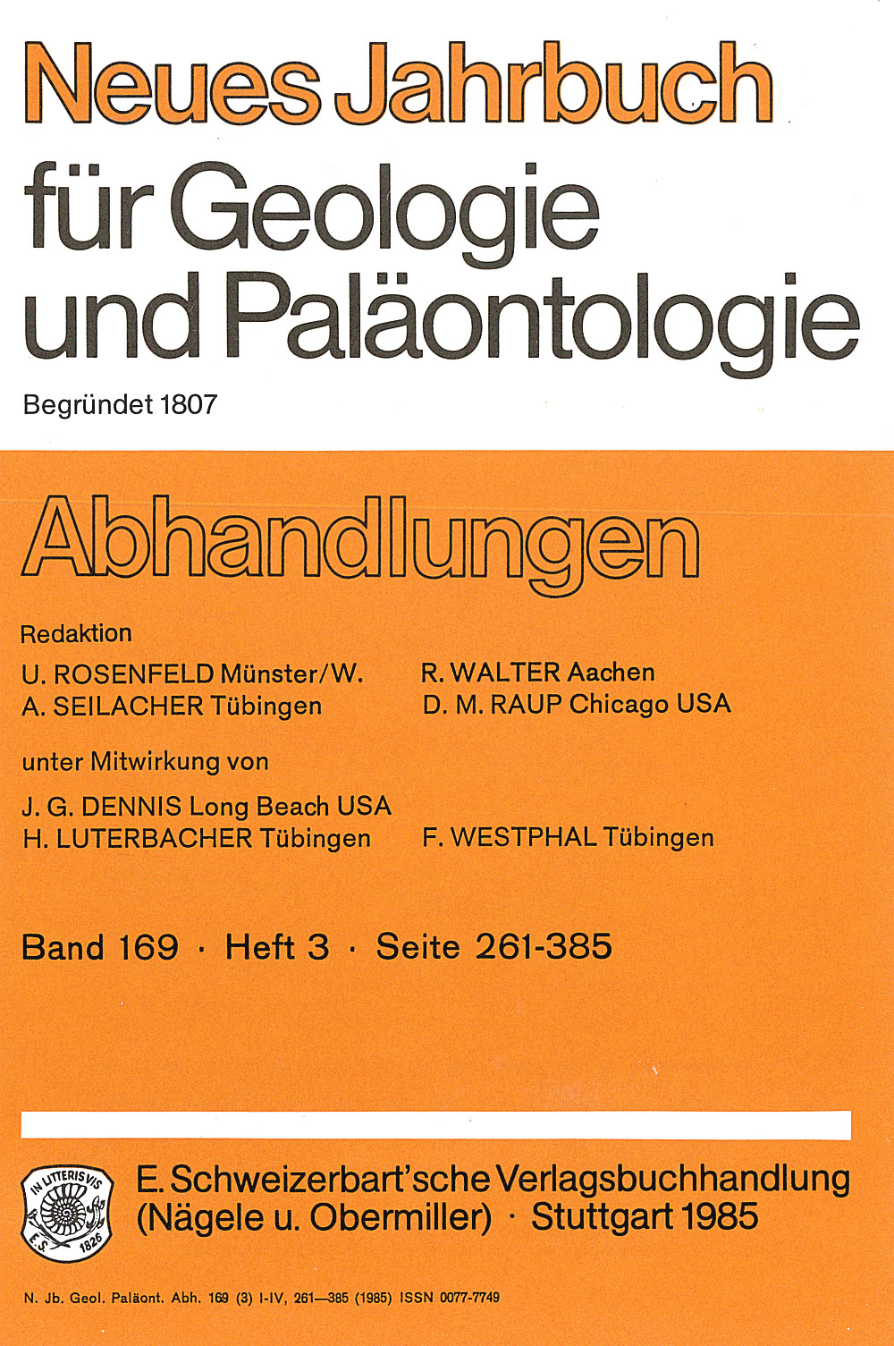 Umschlagbild des Buches: Neues Jahrbuch für Geologie und Paläontologie - Abhandlungen Band 169 Heft 3