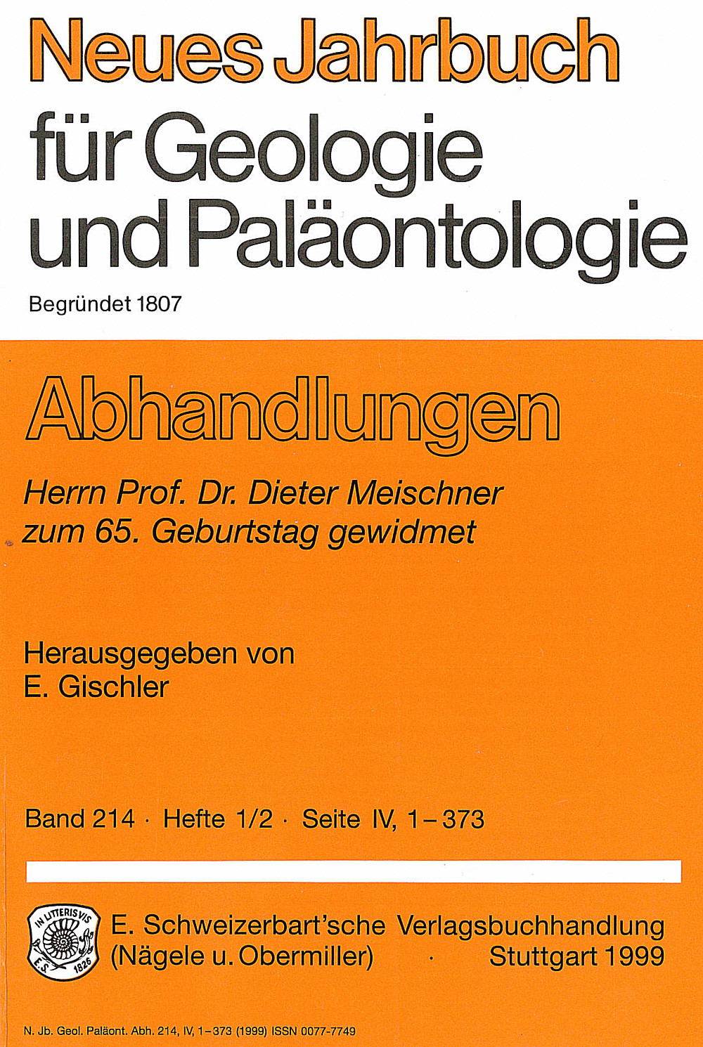 Cover image of: Herrn Prof. Dr. Dieter Meischner zum 65. Geburtstag
gewidmet
