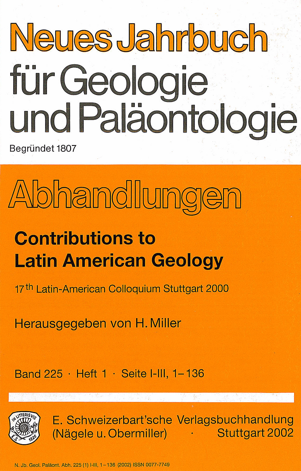 Cover image of: Contributions to Latin-American Geology