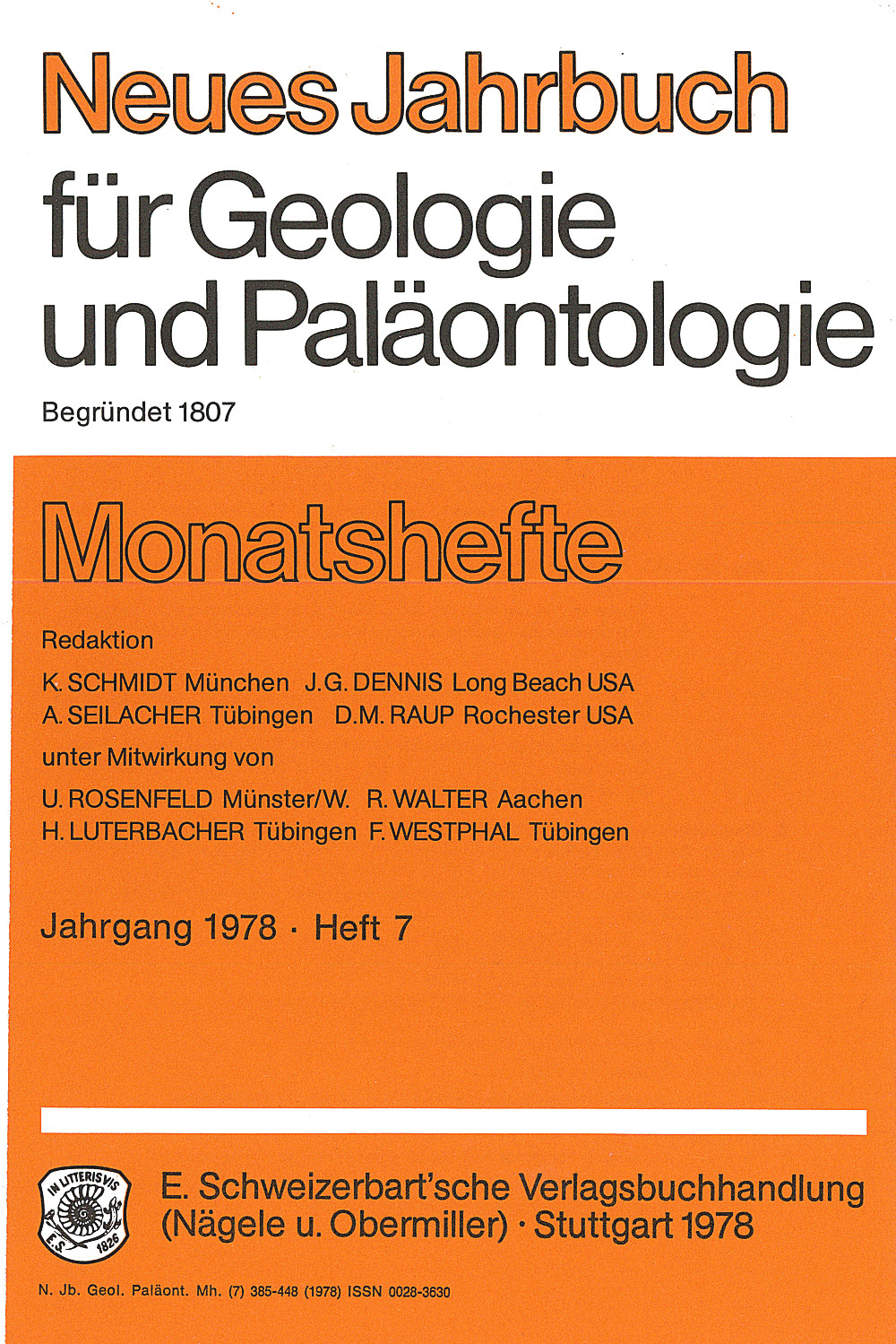Cover image of:  - Neues Jahrbuch für Geologie und Paläontologie - Monatshefte Jg. 1978 Heft 7 