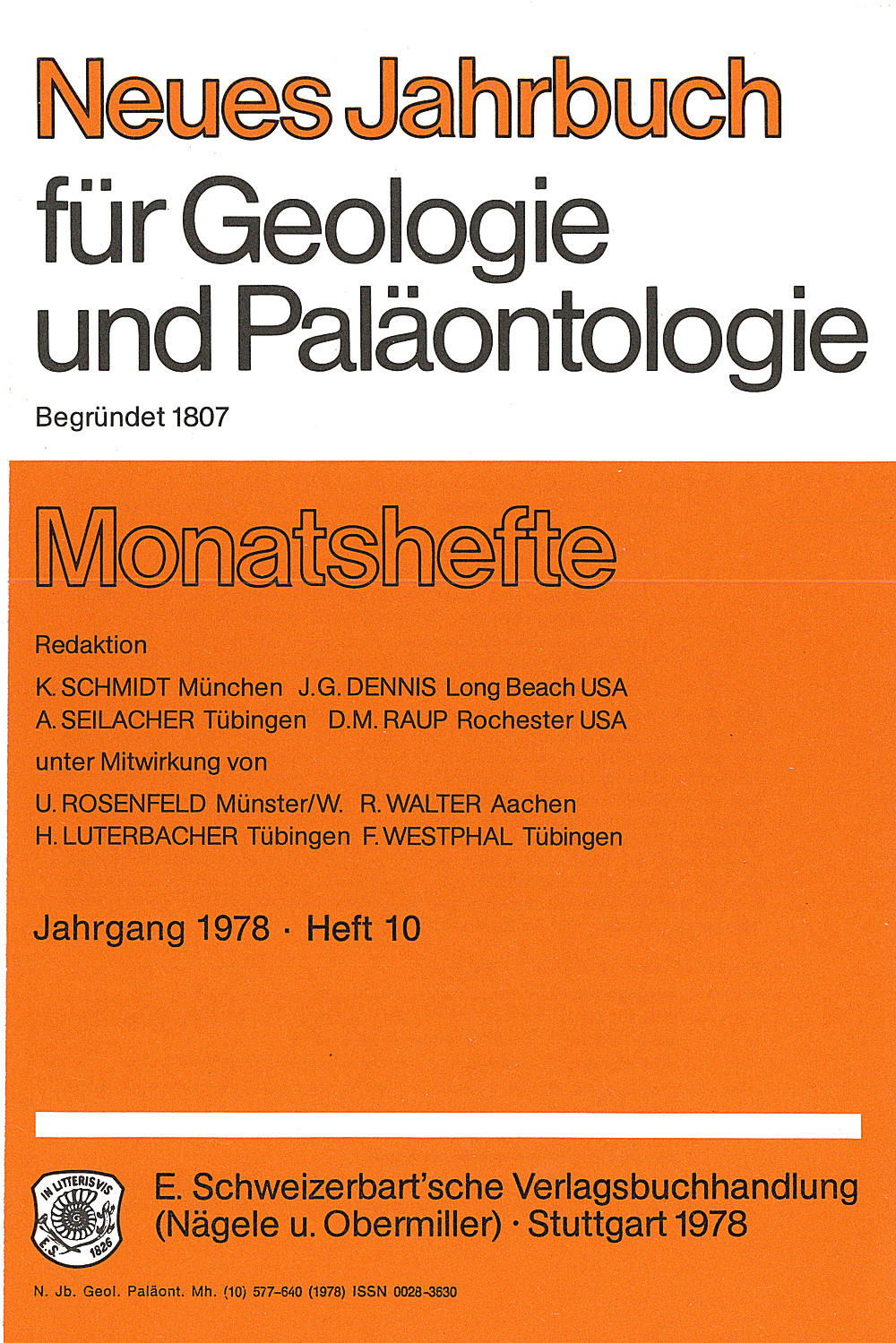 Cover image of:  - Neues Jahrbuch für Geologie und Paläontologie - Monatshefte Jg. 1978 Heft 10 