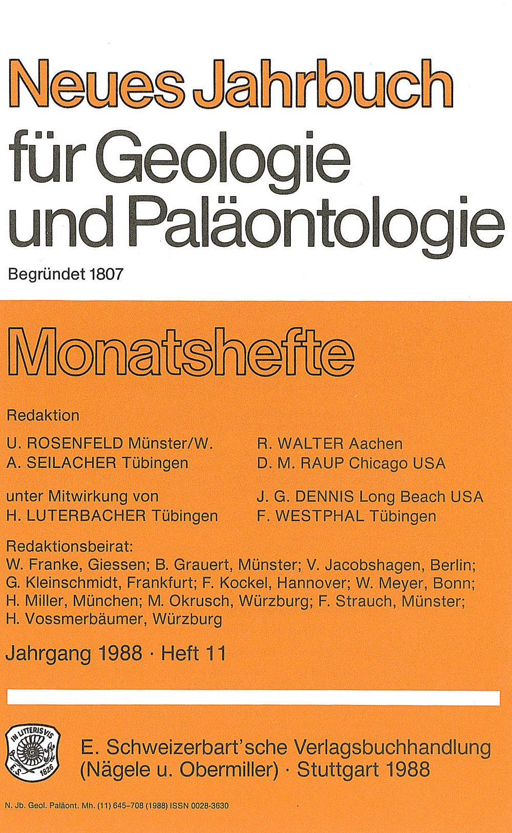 Cover image of: Neues Jahrbuch für Geologie und Paläontologie - Monatshefte Jg. 1981 Heft 11