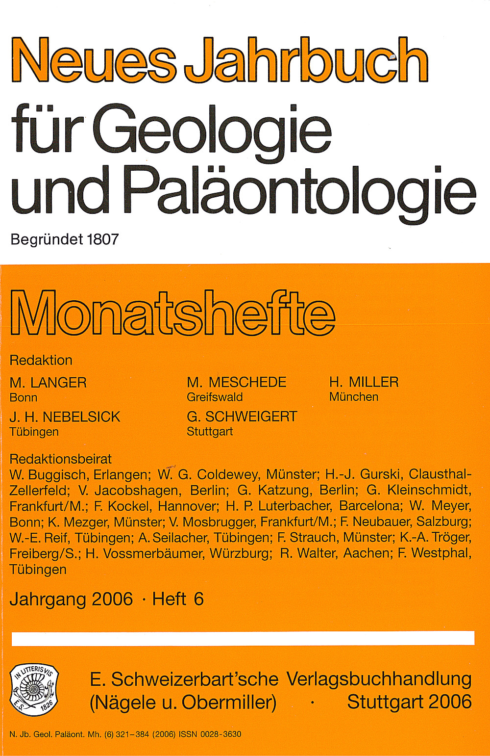 Cover image of: Neues Jahrbuch für Geologie und Paläontologie - Monatshefte Jg. 2006 Heft 6