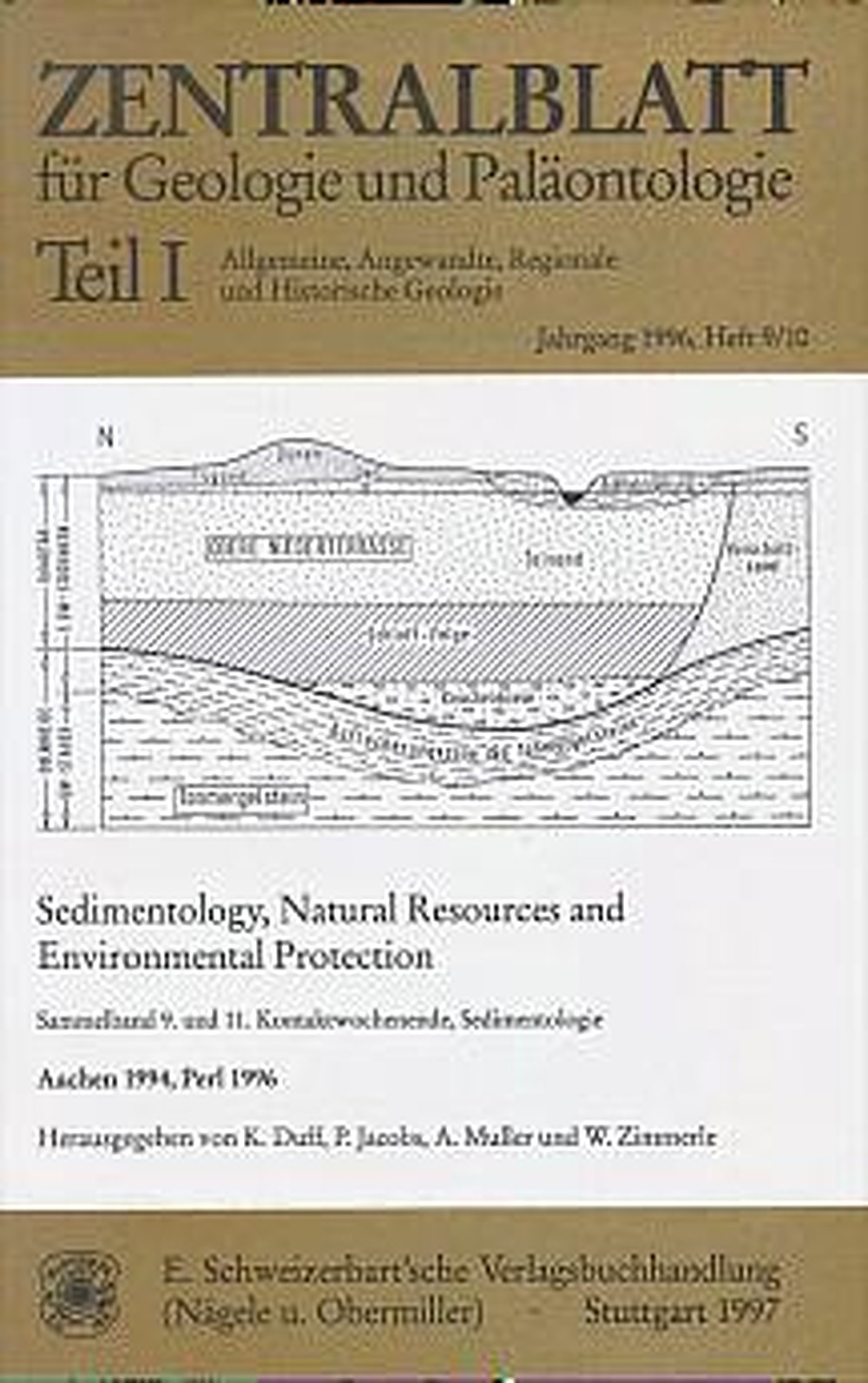 Umschlagbild des Buches:  - Sedimentology, Natural Resources and Environmental  
Protection. Sammelband 9. und 11. Kontaktwochenende, 
Sedimentologie, Aachen 1994, Perl 1996 