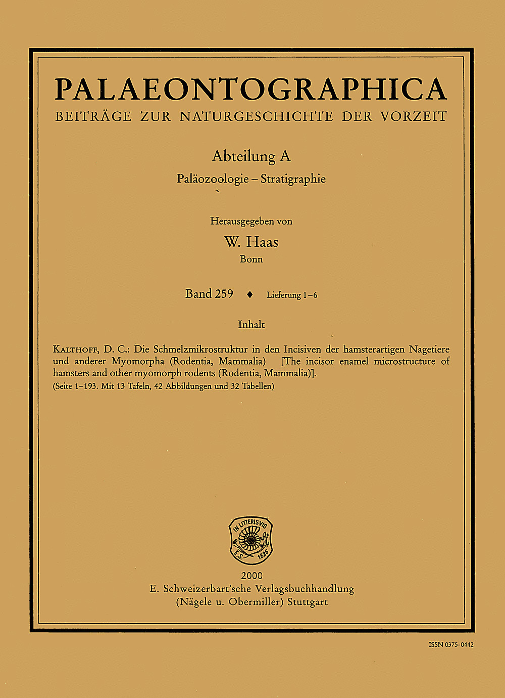 Cover image of: Die Schmelzmikrostruktur in den Incisiven der hamsterartigen
Nagetiere und anderer Myomorpha (Rodentia, Mammalia)


