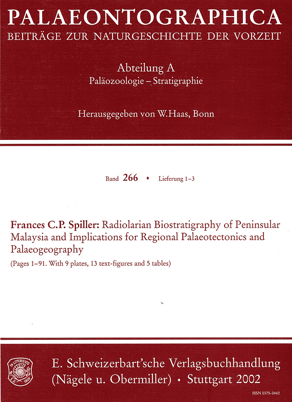 Cover image of: Palaeontographica Abteilung A Band 266 Lieferung 1-3