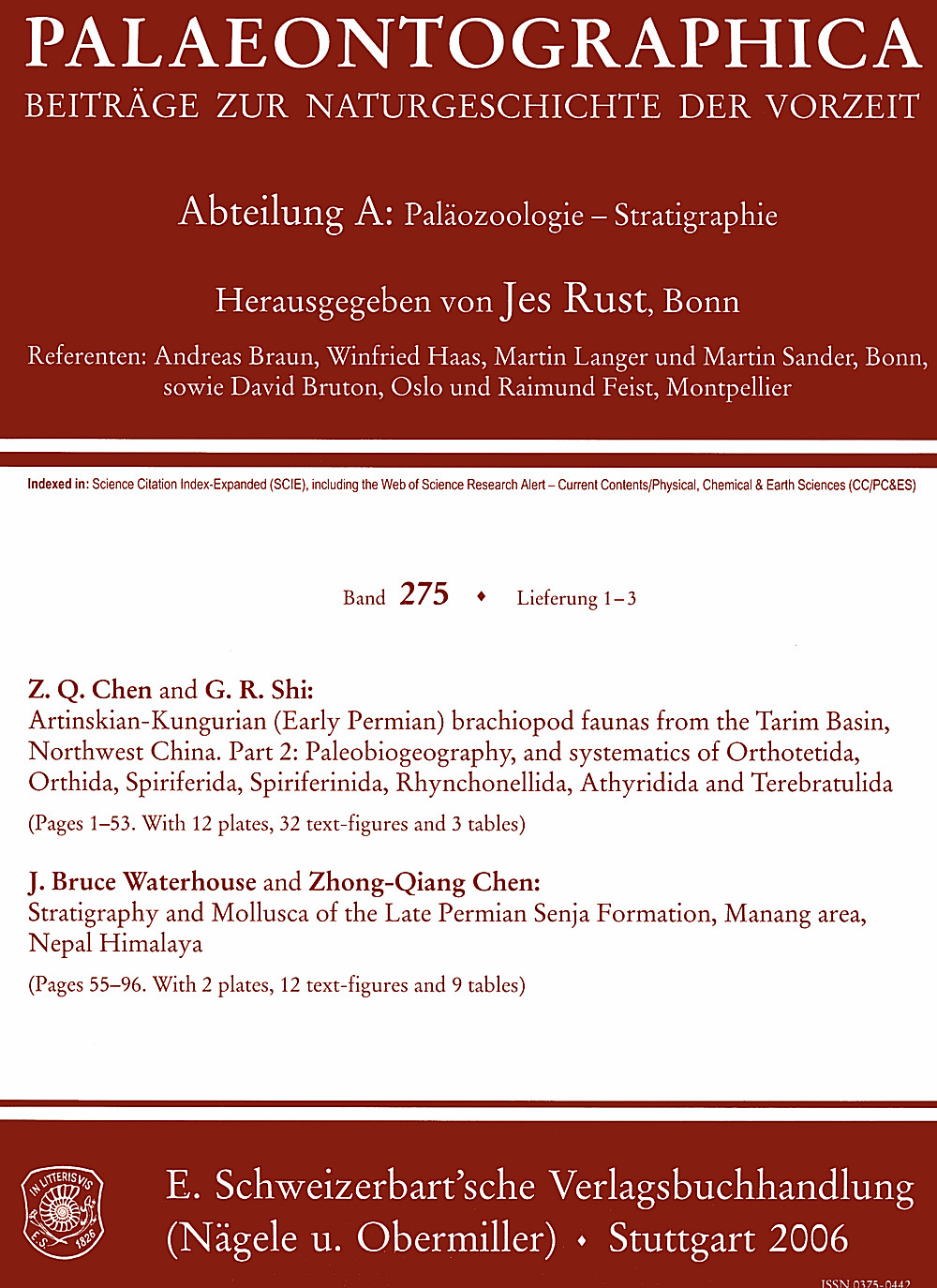 Cover image of: Palaeontographica Abteilung A Band 275 Lieferung 1-3