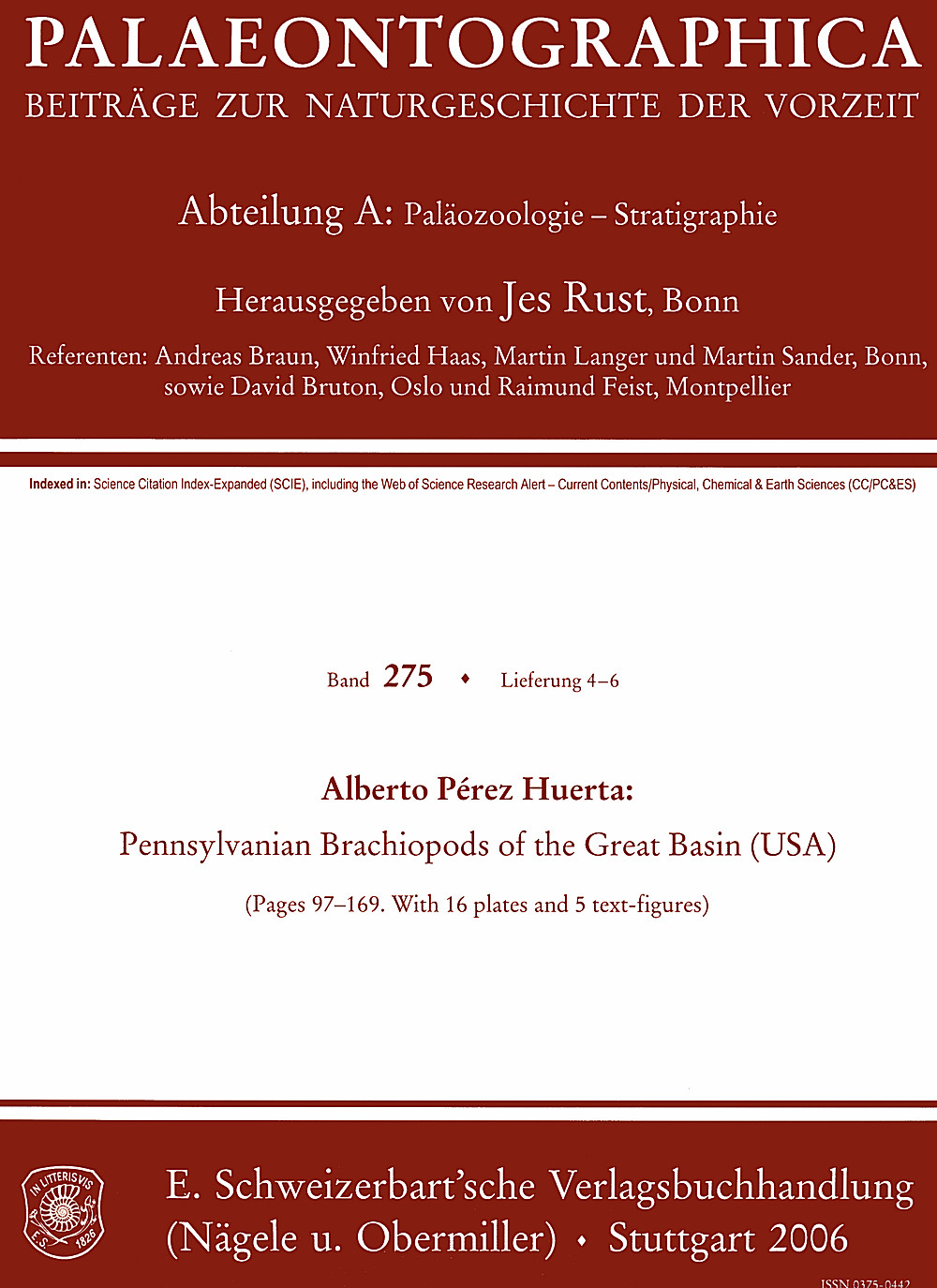 Cover image of: Palaeontographica Abteilung A Band 275 Lieferung 4-6