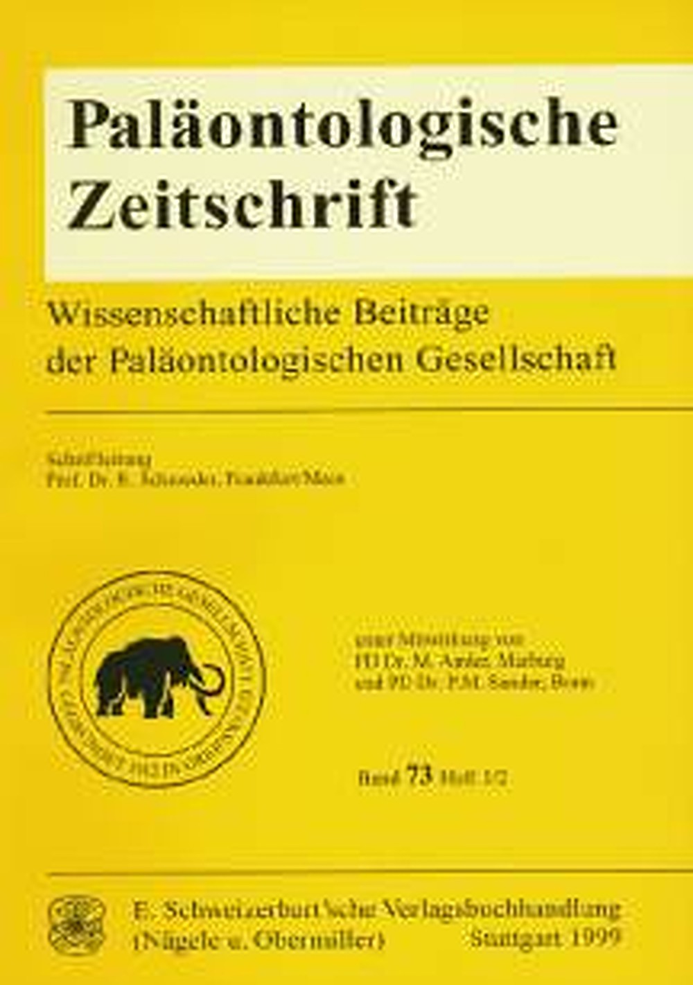 Cover image of:  - Paläontologische Zeitschrift 