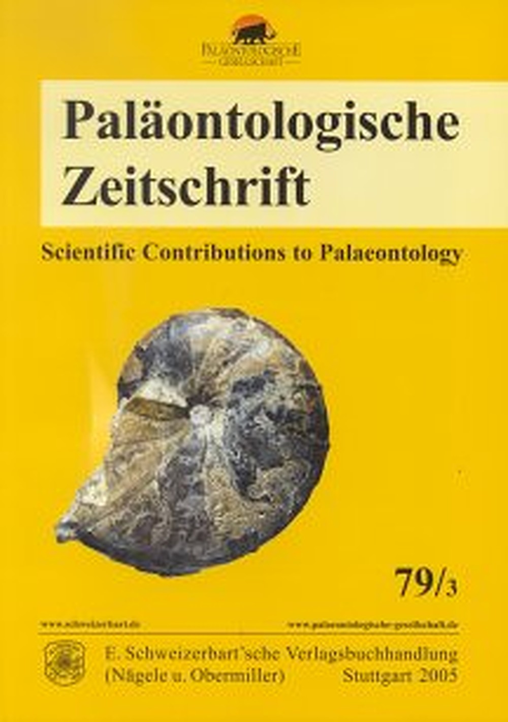 Image de couverture de:  - Palaeontologische Zeitschrift Band 79 Heft 3 