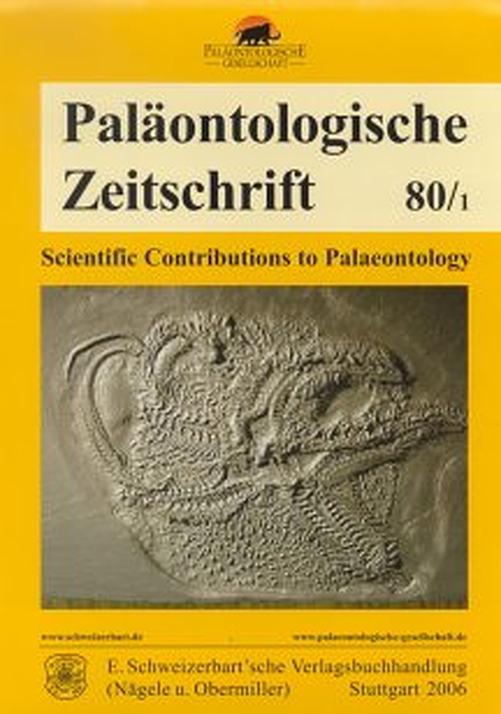 Umschlagbild des Buches:  - Palaeontologische Zeitschrift Band 80 Heft 1 