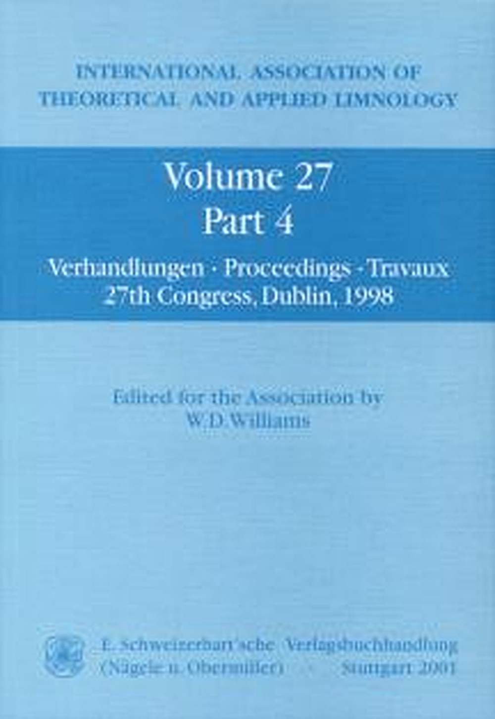 Cover image of:  - 27th Congress in Dublin 1998 