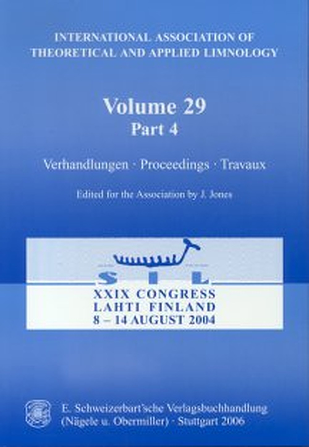 Cover image of:  - XXIX Congress Lahti Finland
8-14 August 2004 
