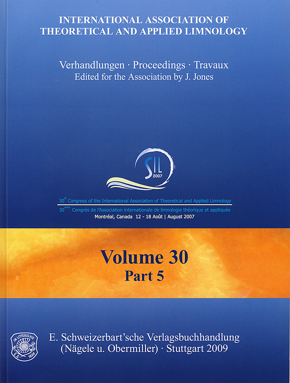 Cover image of:  - Verhandlungen IVL Volume 30 Part 5 Proceedings