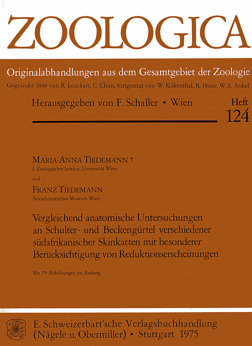 Cover image of: Maria-Anna Tiedemann; Franz Tiedemann - Vergleichend anatomische Untersuchungen an Schulter- und
Beckengürtel verschiedener südafrikanischer Skinkarten Mit besonderer Berücksichtigung von Reduktionserscheinungen