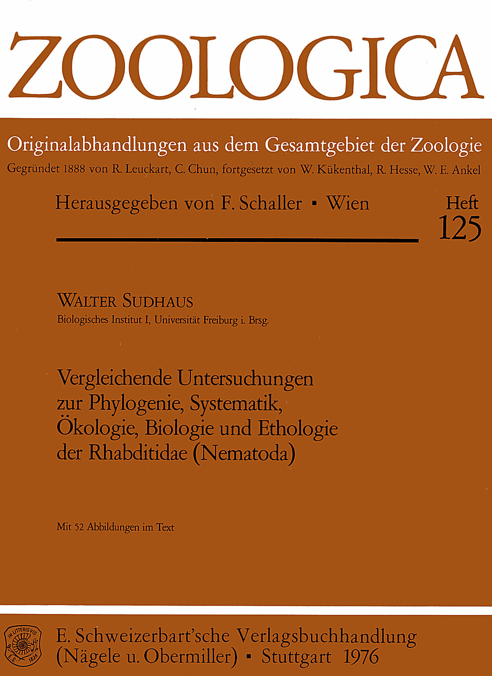 Cover image of: Walter Sudhaus - Vergleichende Untersuchungen zur Phylogenie, Systematik,
Ökologie, Biologie und Ethologie der Rhabditidae (Nematoda) 