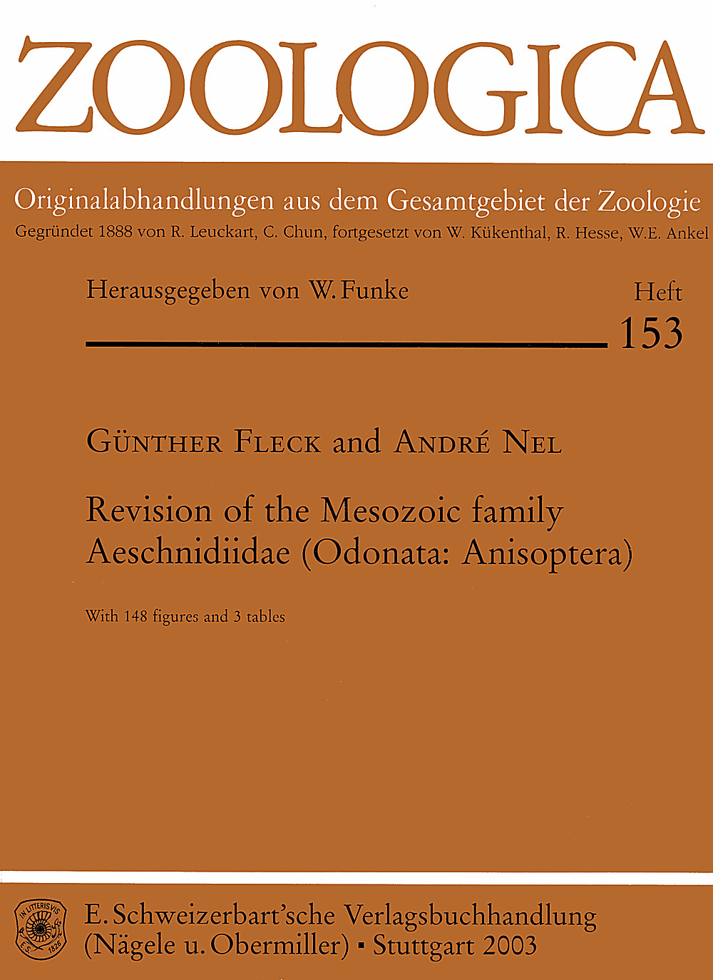 Cover image of: Günther Fleck; André Nel - Revision of the Mesozoic family Aeschnidiidae 
(Odonata: Anisoptera) 