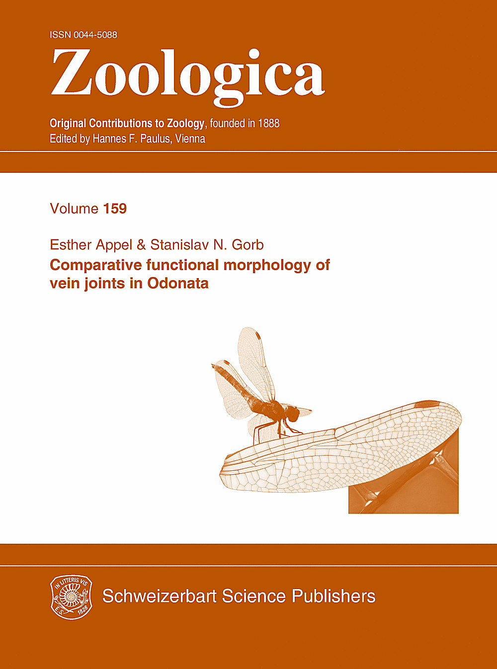 Cover image of: Esther Appel; Stanislav N. Gorb - Comparative functional morphology of vein joints in Odonata 