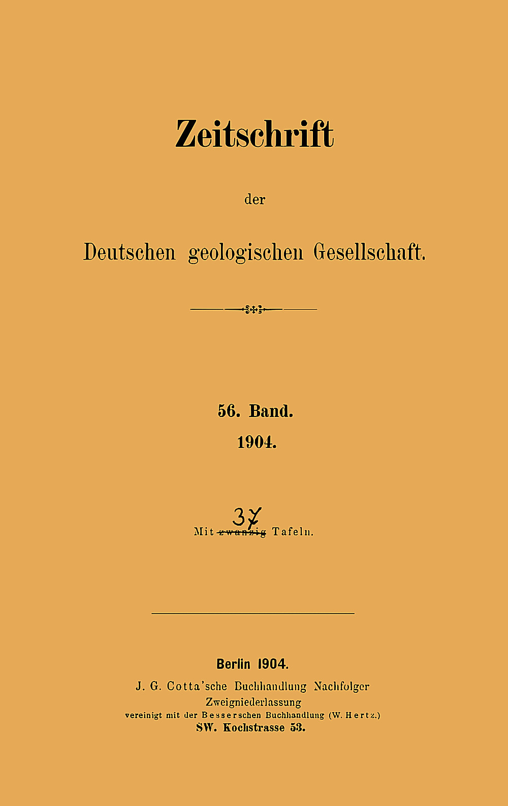 Cover image of: Zeitschrift der Deutschen Geologischen Gesellschaft Band 56