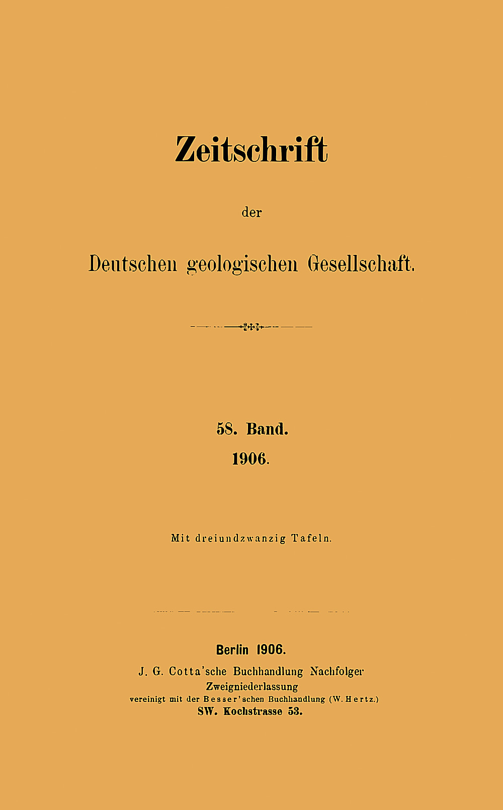Umschlagbild des Buches: Zeitschrift der Deutschen Geologischen Gesellschaft Band 58