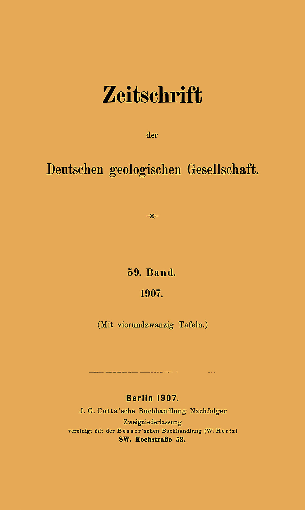 Cover image of: Zeitschrift der Deutschen Geologischen Gesellschaft Band 59
