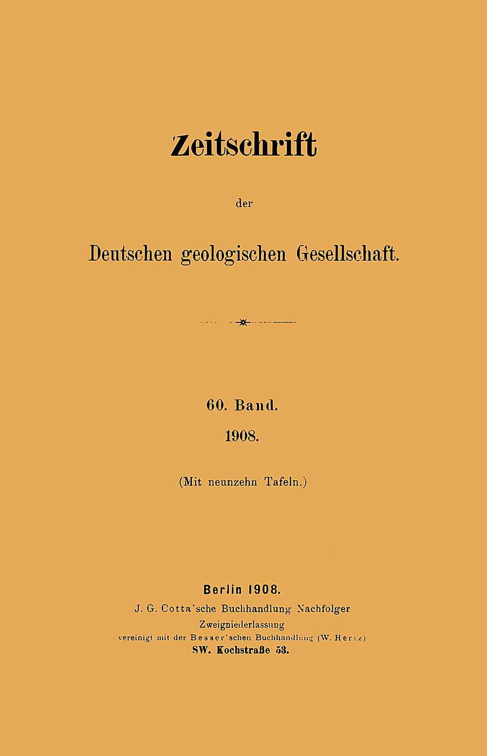 Cover image of: Zeitschrift der Deutschen Geologischen Gesellschaft Band 60