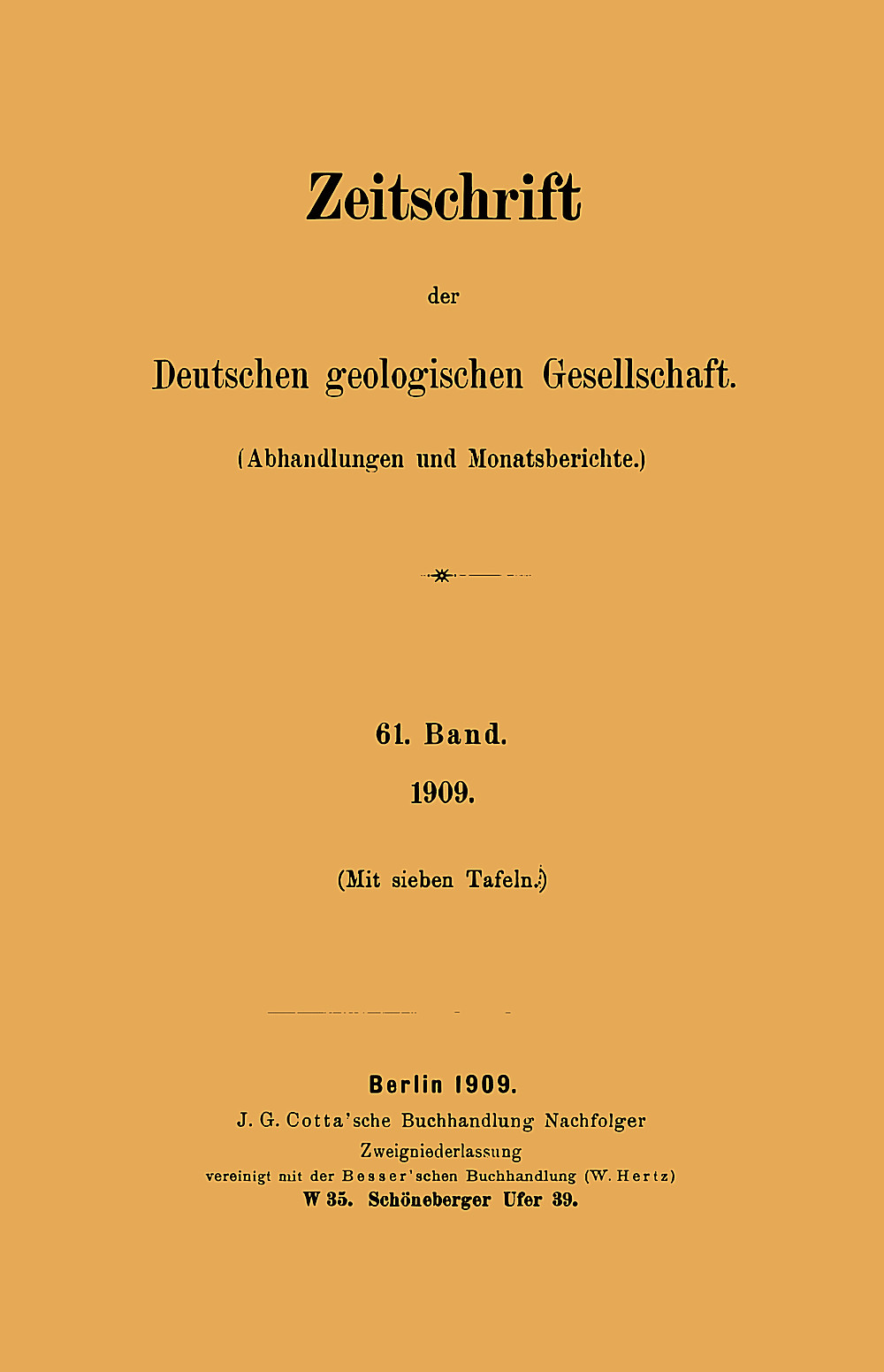 Cover image of: Zeitschrift der Deutschen Geologischen Gesellschaft Band 61