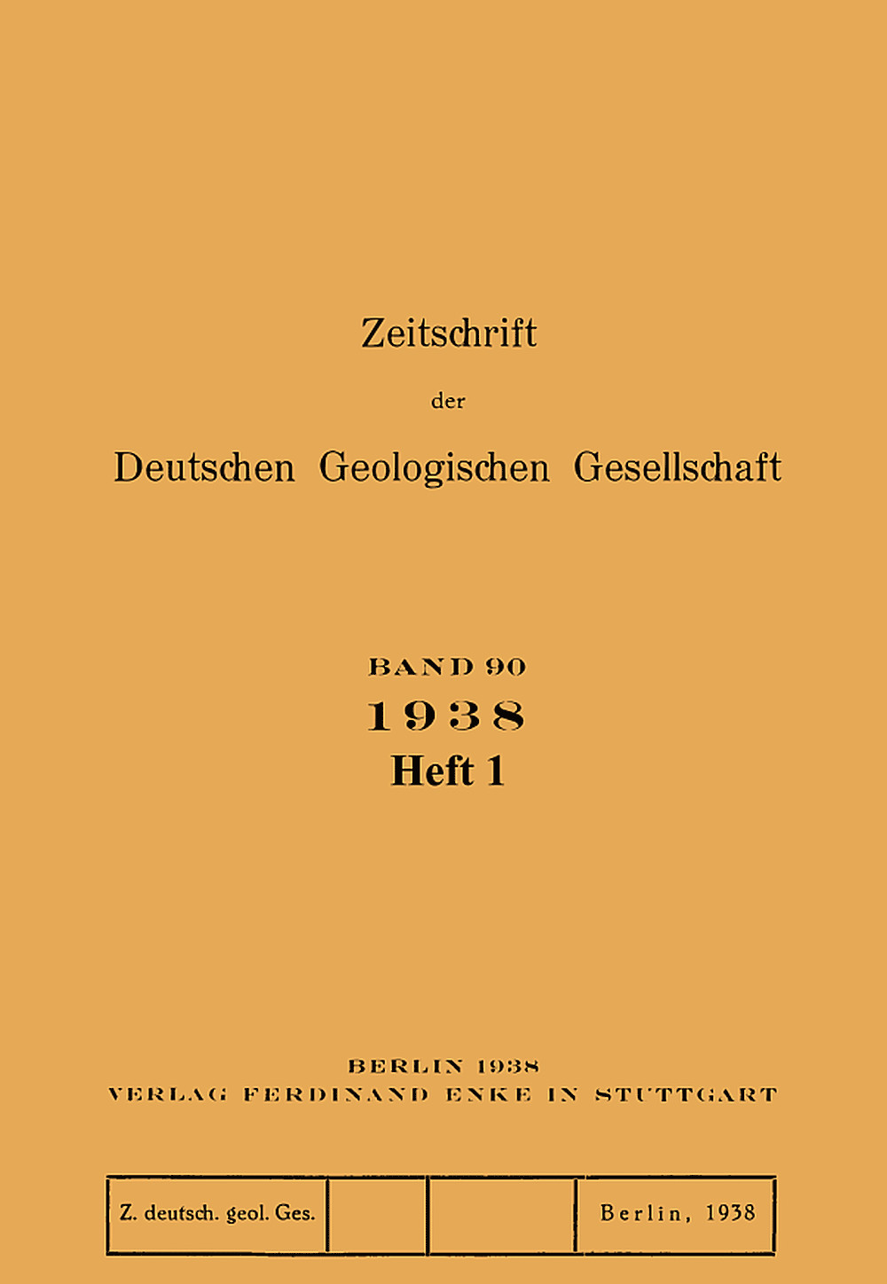 Image de couverture de: Zeitschrift der Deutschen Geologischen Gesellschaft Band 90 Heft 1