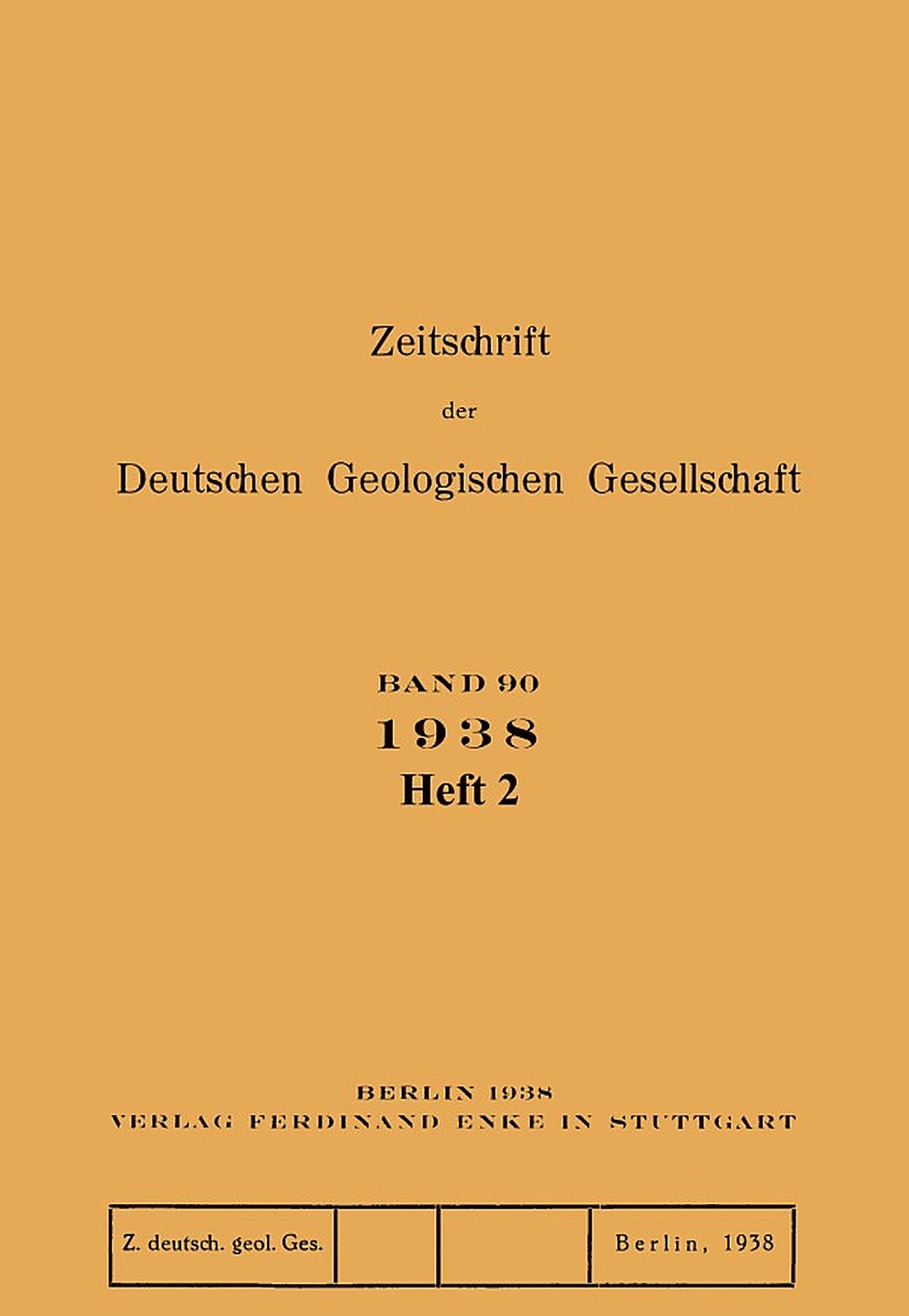 Image de couverture de: Zeitschrift der Deutschen Geologischen Gesellschaft Band 90 Heft 2