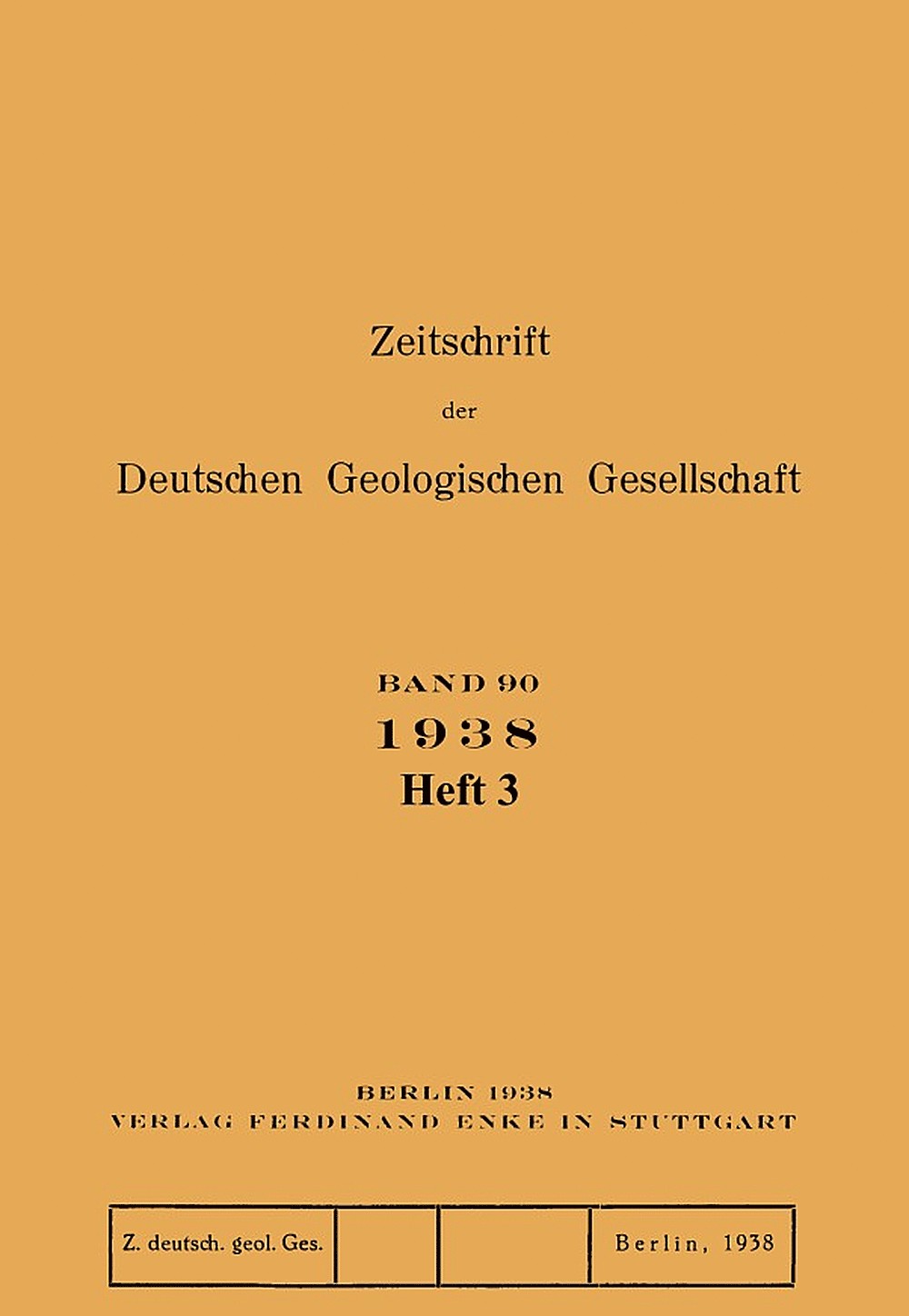 Image de couverture de: Zeitschrift der Deutschen Geologischen Gesellschaft Band 90 Heft 3