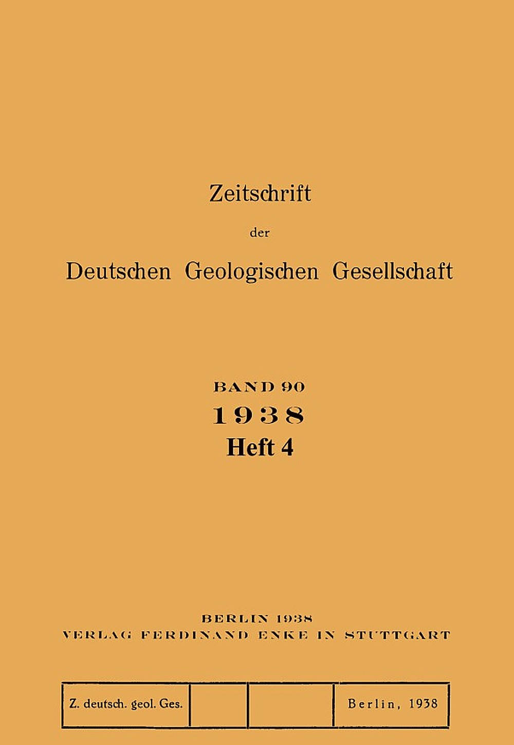 Image de couverture de: Zeitschrift der Deutschen Geologischen Gesellschaft Band 90 Heft 4