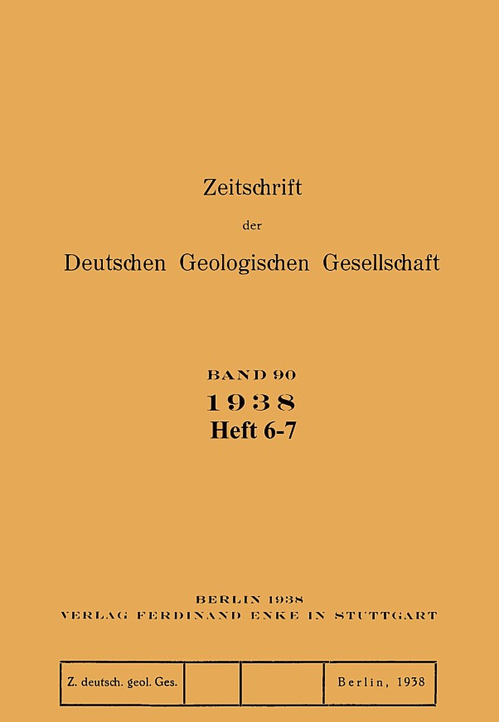 Image de couverture de: Zeitschrift der Deutschen Geologischen Gesellschaft Band 90 Heft 6-7