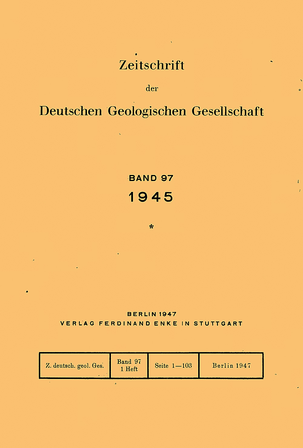 Image de couverture de: Zeitschrift der Deutschen Geologischen Gesellschaft Band 97