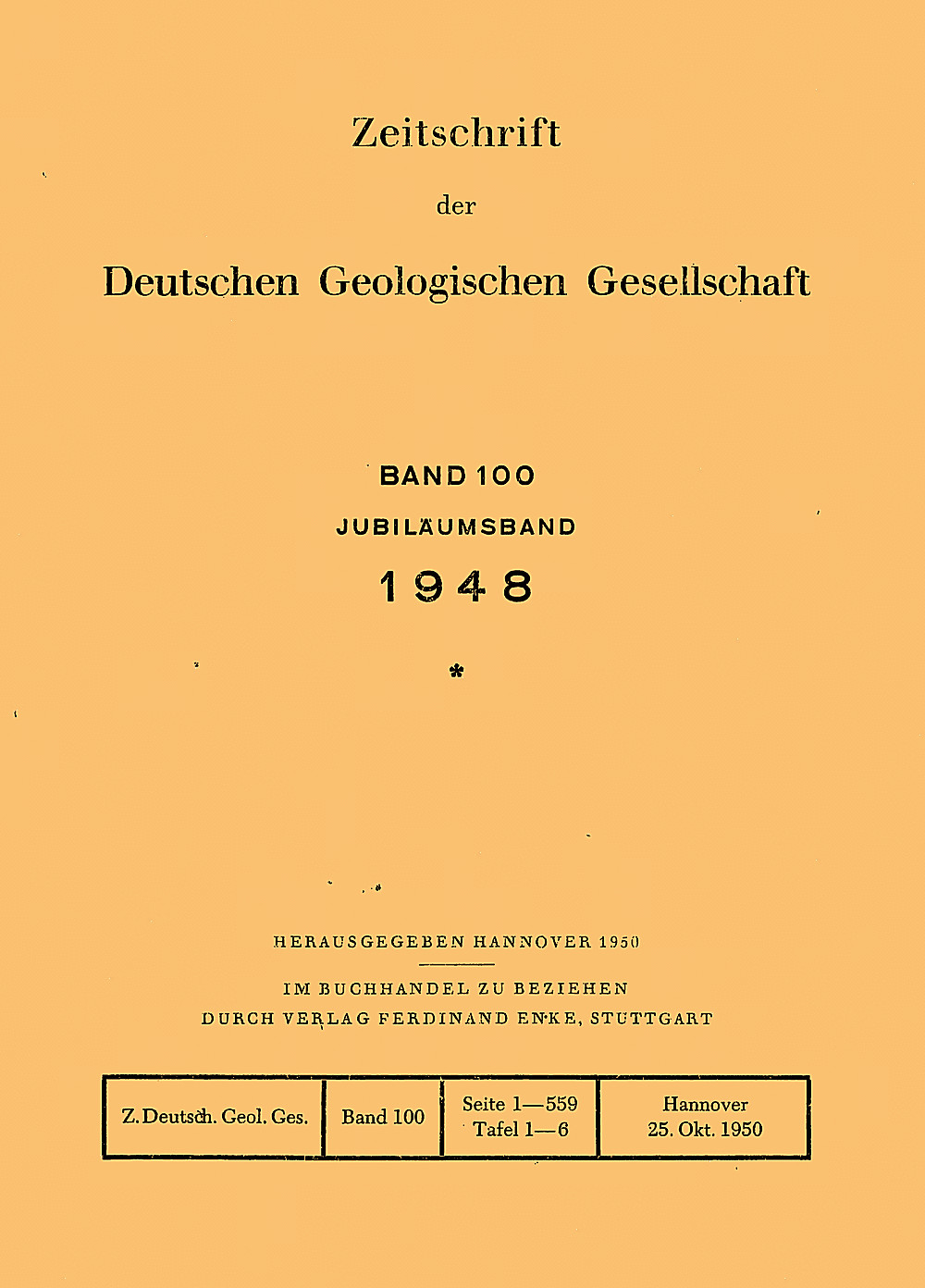 Cover image of: Zeitschrift der Deutschen Geologischen Gesellschaft Band 100